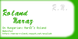 roland maraz business card